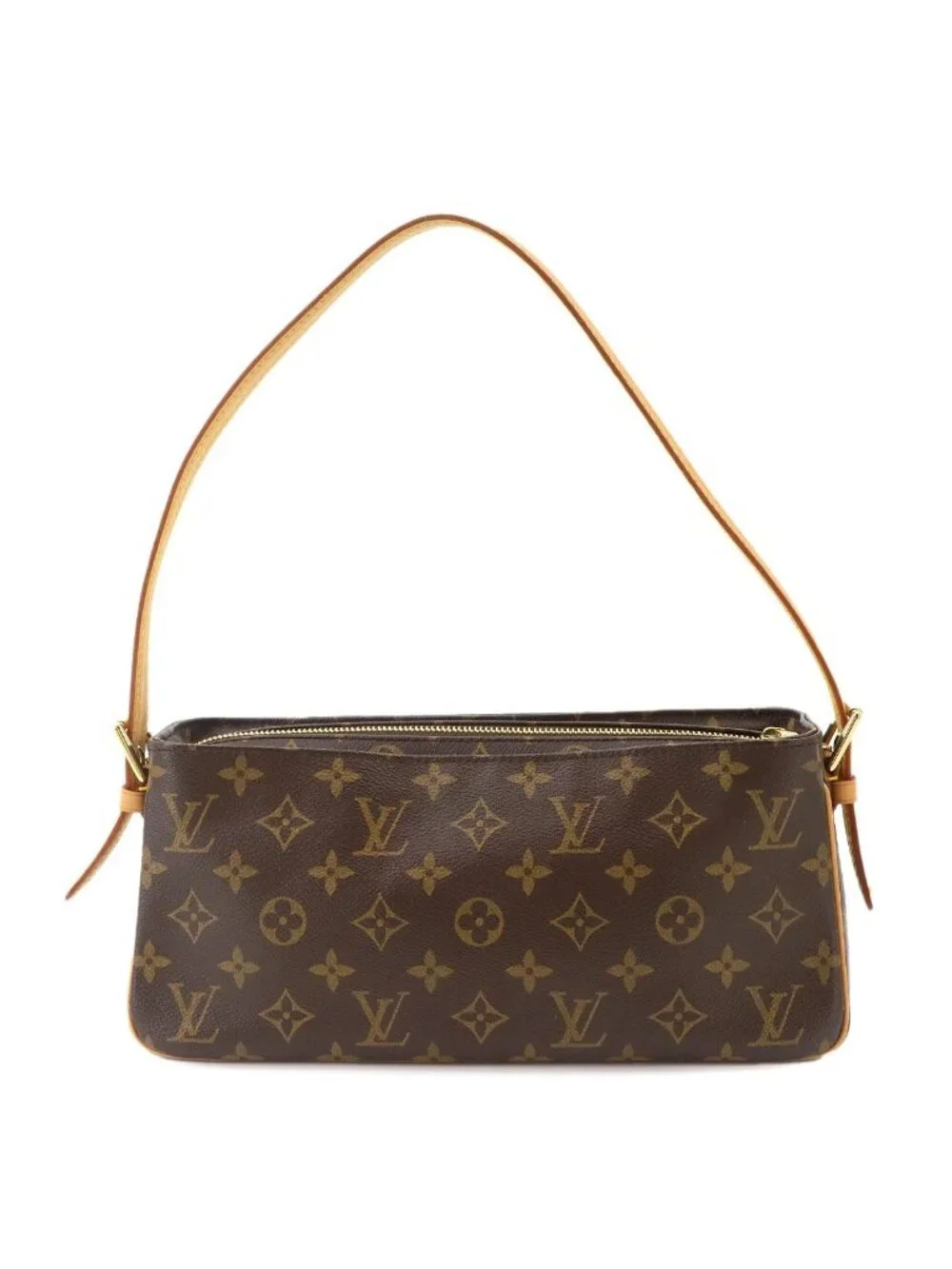 Louis Vuitton Monogram Viva Cite MM Shoulder Bag Brown Gold